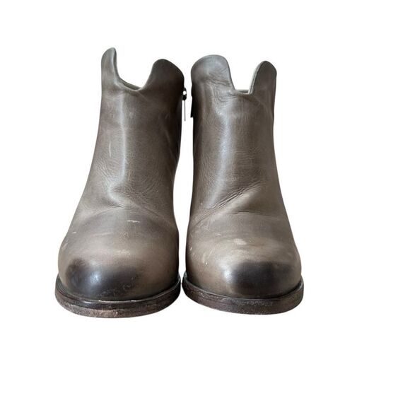 Freebird by Steven Darius Distressed Leather Stacked Heel Bootie | Size 8 - Picture 4 of 10